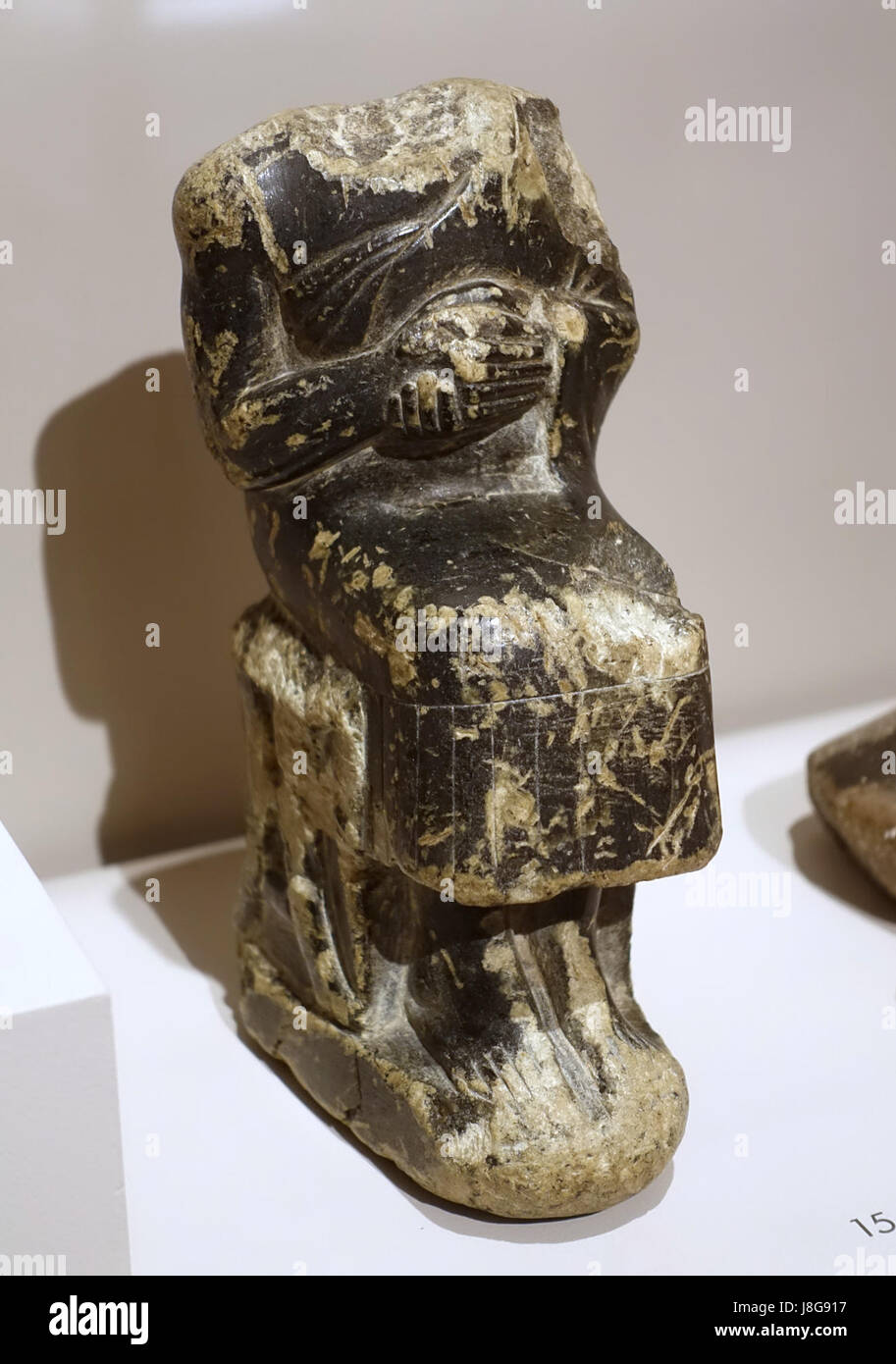 Inscritto Gudea statuetta, c. 2200 2100 BC Harvard Museo semitica Cambridge, MA DSC06169 Foto Stock