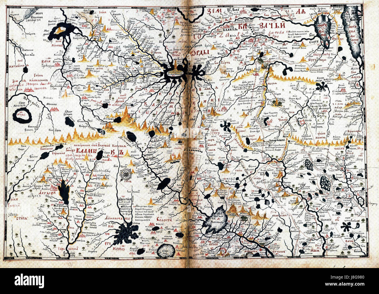 Libro di disegno della Siberia, 20 Mappa Foto Stock