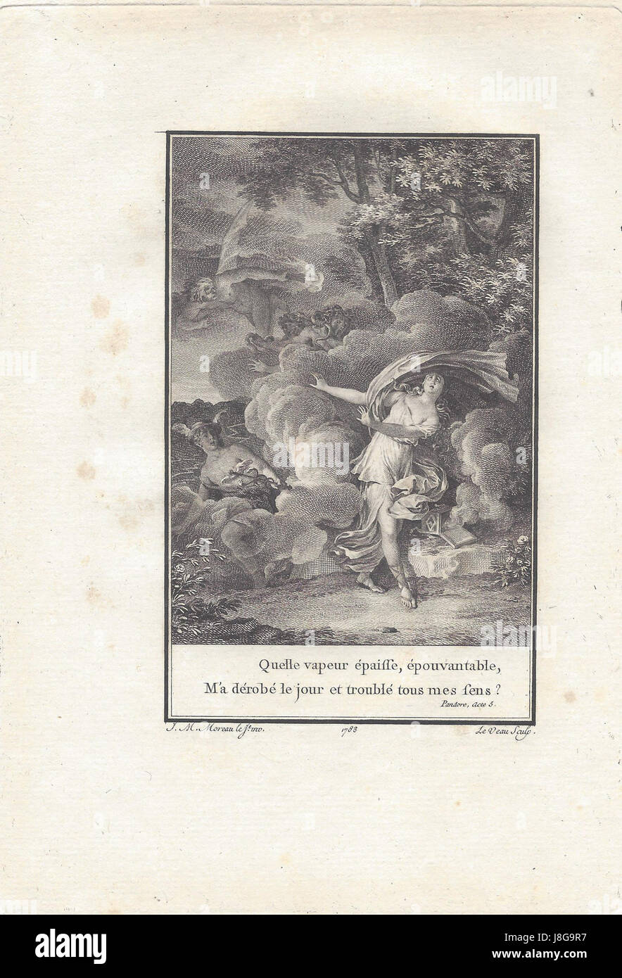 Moreau Pandore Voltaire Foto Stock