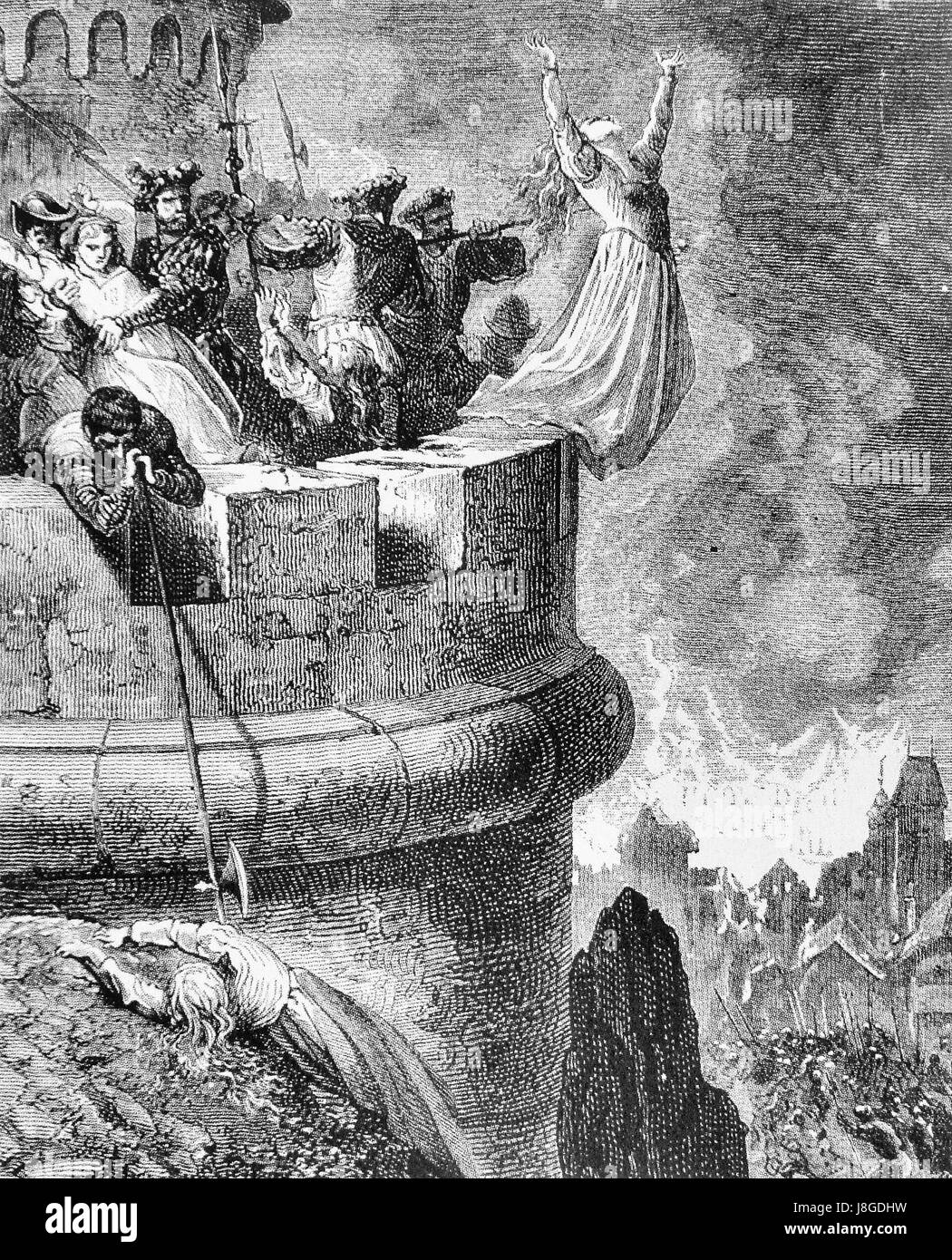 La strage dei valdesi di Merindol Foto Stock