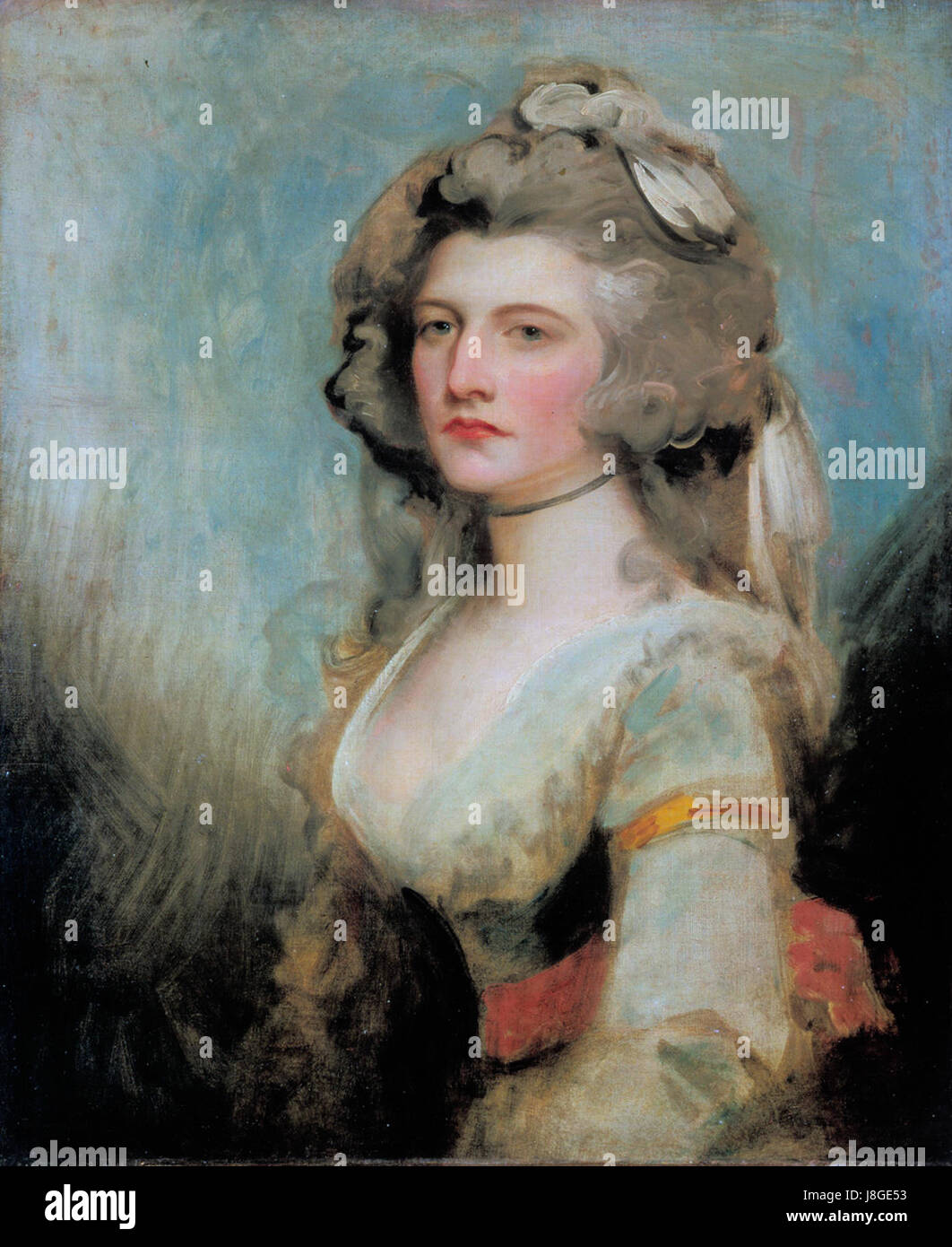 Signora Sarah Curran, da George Romney Foto Stock