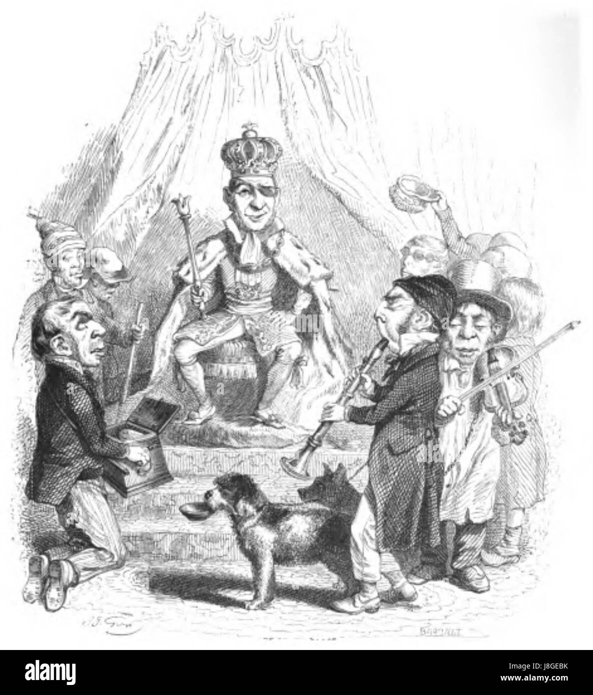 Grandville Cent Proverbes, 1845 (pagina 48 del raccolto) Foto Stock