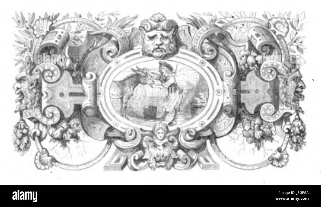 Grandville Cent Proverbes, 1845 (pagina 441 del raccolto) Foto Stock