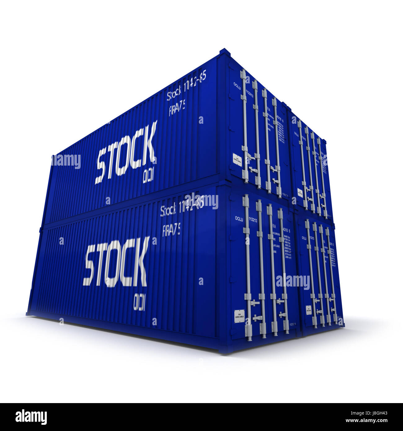Blu, industria, traffico, trasporto, deposito, contenitore, l'esportazione, storage Foto Stock
