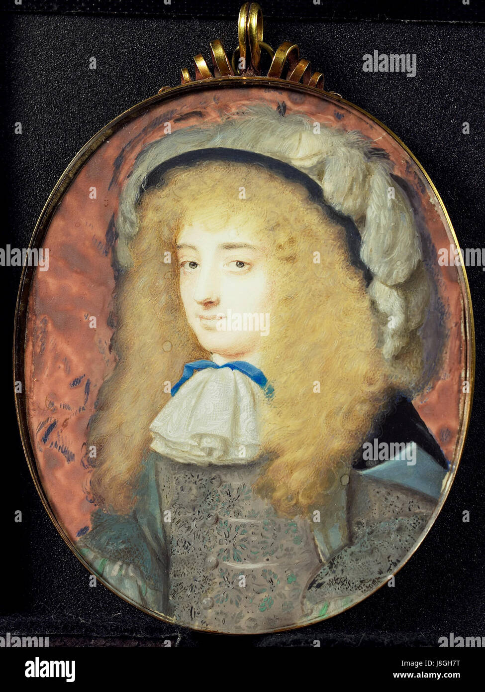 Frances Teresa Stuart (1647â€“1702), duchessa di Richmond e Lennox, fu una figura di spicco nella corte inglese durante il XVII secolo. Questo ritratto la mostra in travestimento, uno stile storico di abiti. Foto Stock