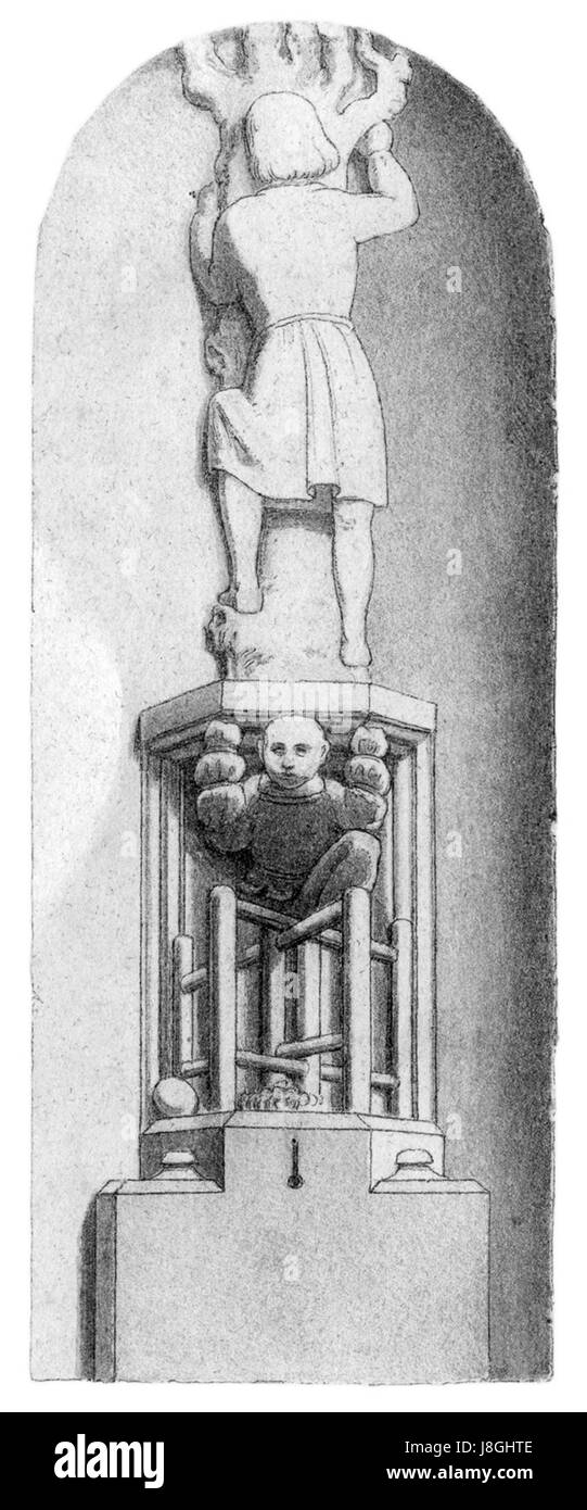 Il *Winzerdenkmal Reiffenstein* di Francoforte è un monumento dedicato ai viticoltori. Costruito nel 1860, commemora la ricca tradizione viticola della città e l'importanza della produzione vinicola per l'economia locale. Foto Stock