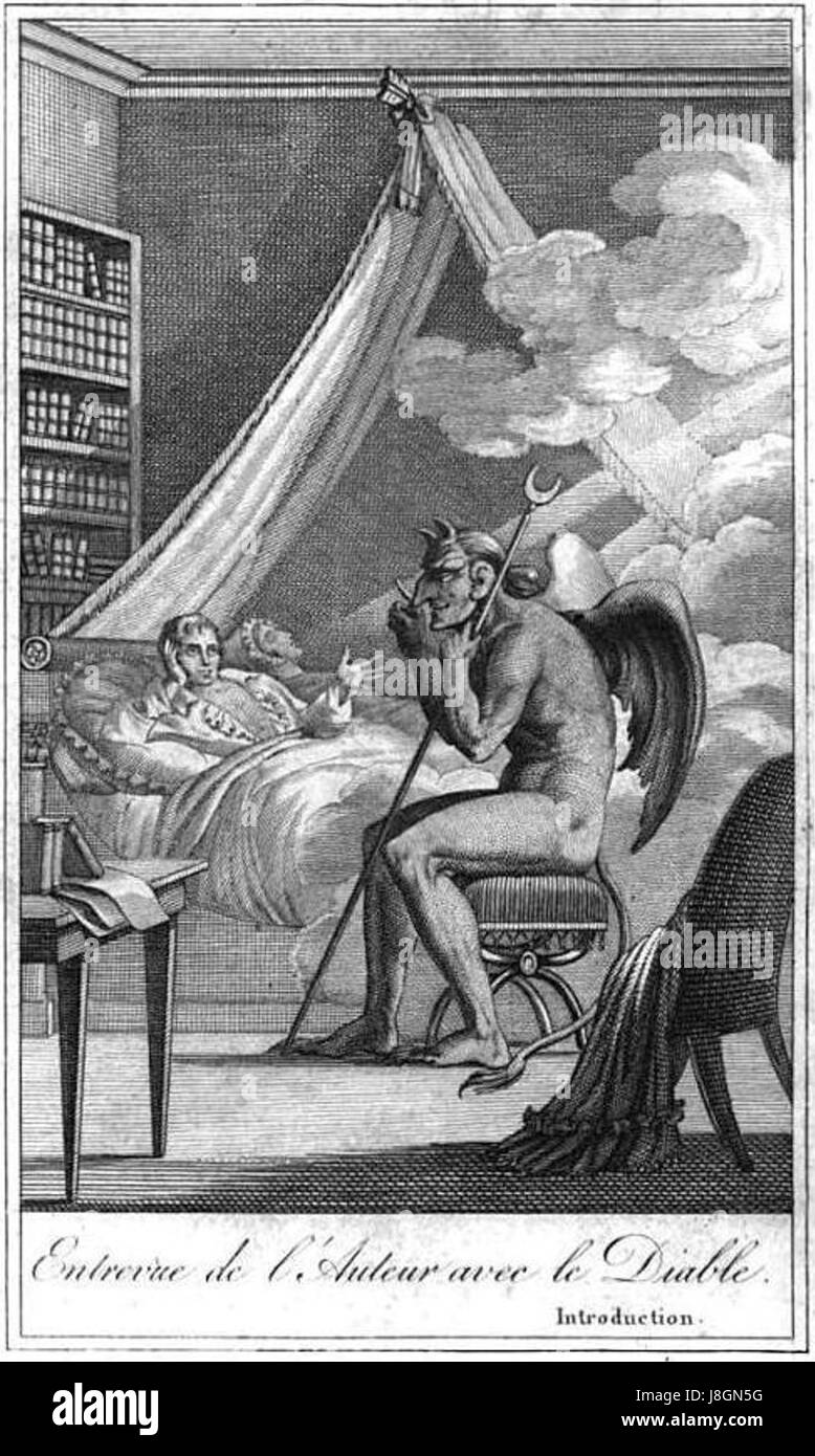 Entrevue de l'auteur avec le Diable Foto Stock