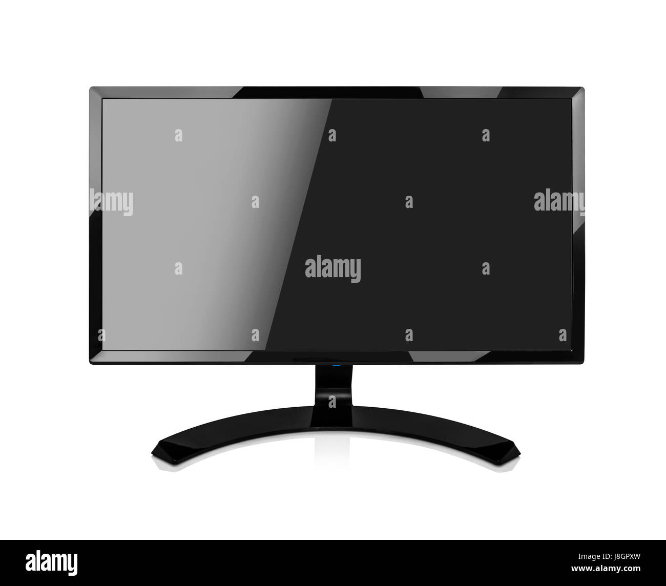 Il monitor di un computer o televisore. Isolato su sfondo bianco. Foto Stock