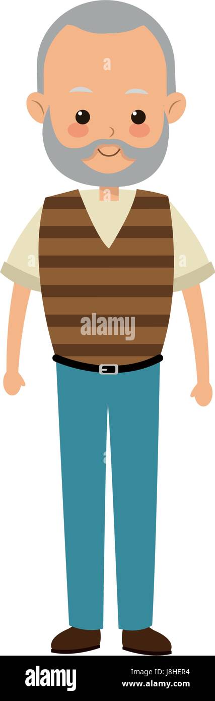 Cartoon uomo genitore maschile famiglia membro adulto Illustrazione Vettoriale