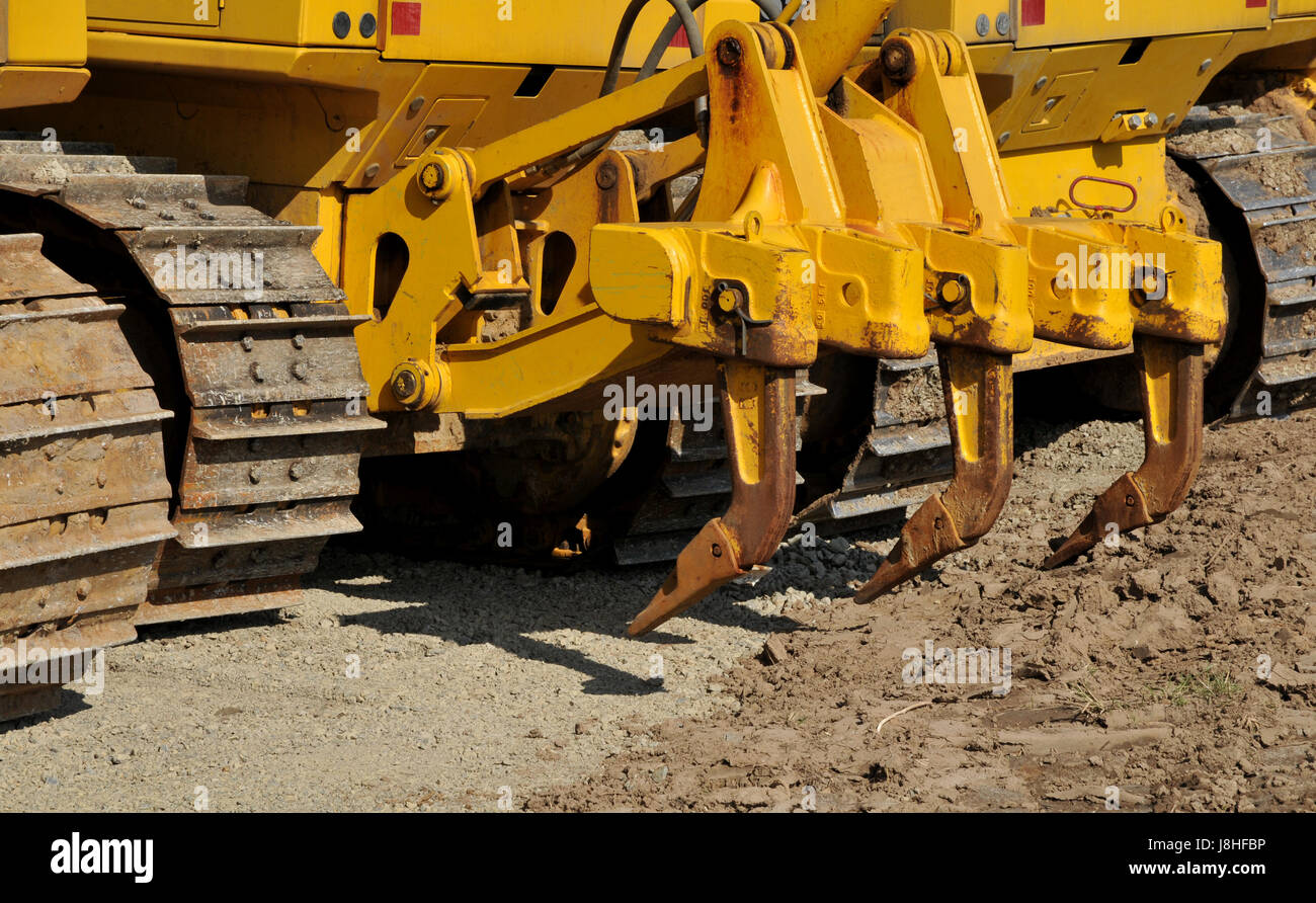 Caterpillar, aratro, via veicolo, bulldozer cingolato, tipo veicolo Foto Stock