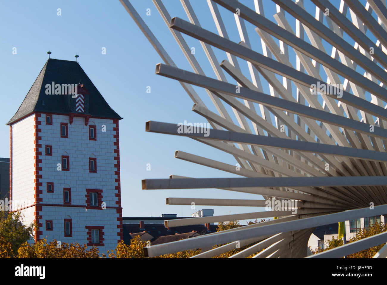Torre di avvistamento, storici, arte, opera d'arte, del turismo, delle attrazioni, aspirano, stile di Foto Stock