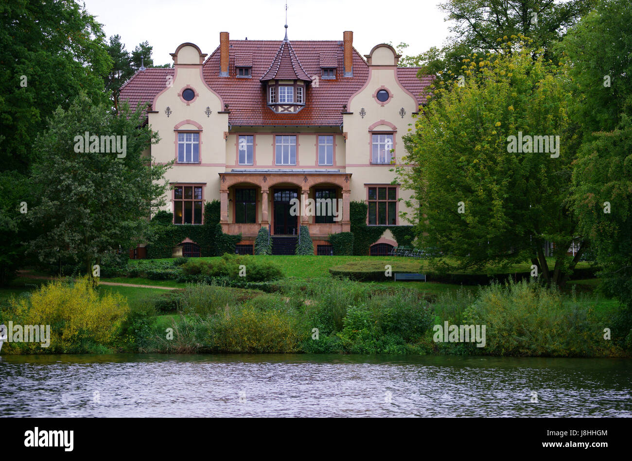 La città di Potsdam, villa e giardino, Brandeburgo, periferia, la Prussia, stile di costruzione, Foto Stock
