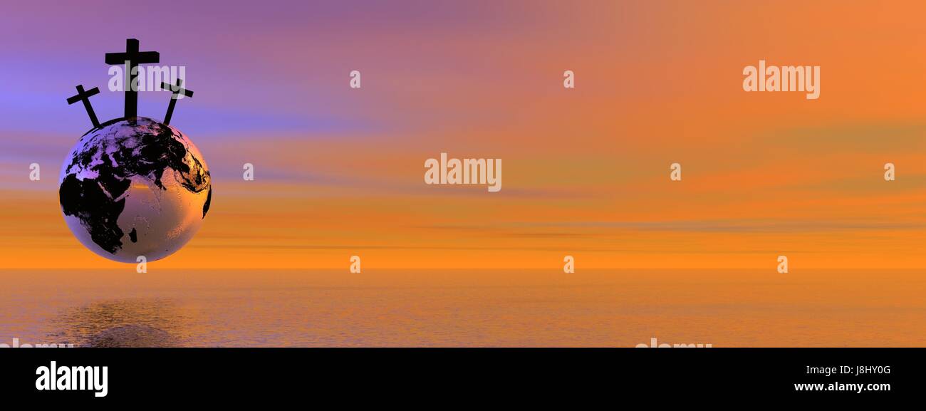 Religiosi, croce, illustrazione, Cristo, la crocifissione, croci, religione, Foto Stock