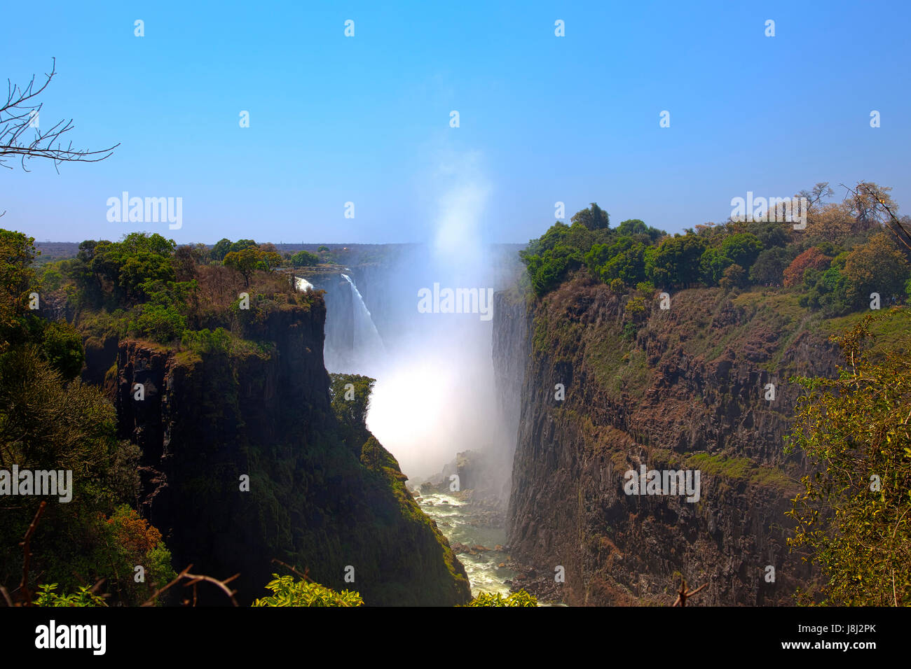 Africa, cascata, gotta, Zimbabwe, fiume, acqua, vacanza, vacanze, Foto Stock