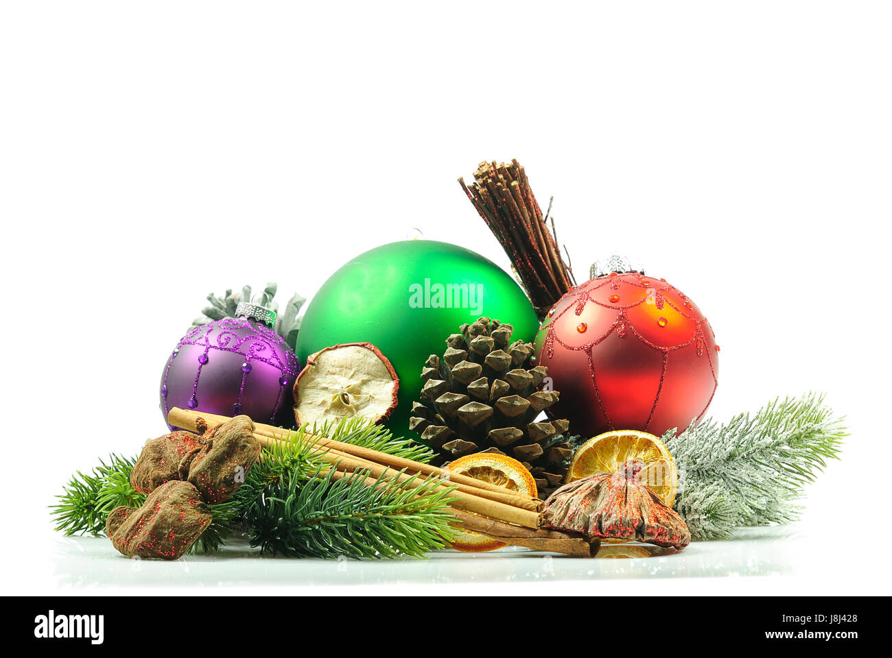 Verde, toccare, fir cono albero di natale sfera, bocce, ciotola, verde, marrone, marrone, Foto Stock