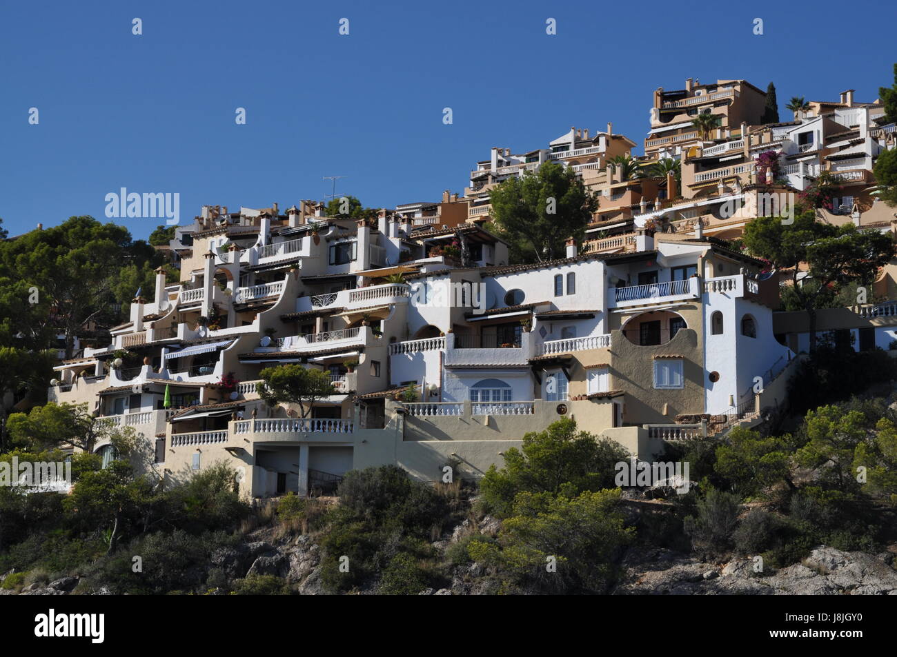 Casa, costruendo, Mallorca, Spagna, acqua, mediterraneo, acqua salata, mare oceano, Foto Stock