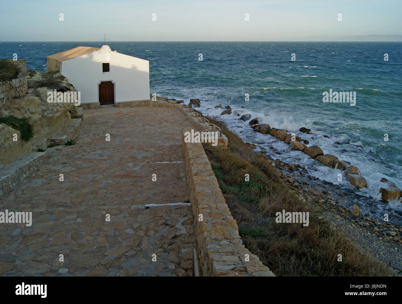 Cappella sul mare - Porto Torres,sardegna Foto Stock