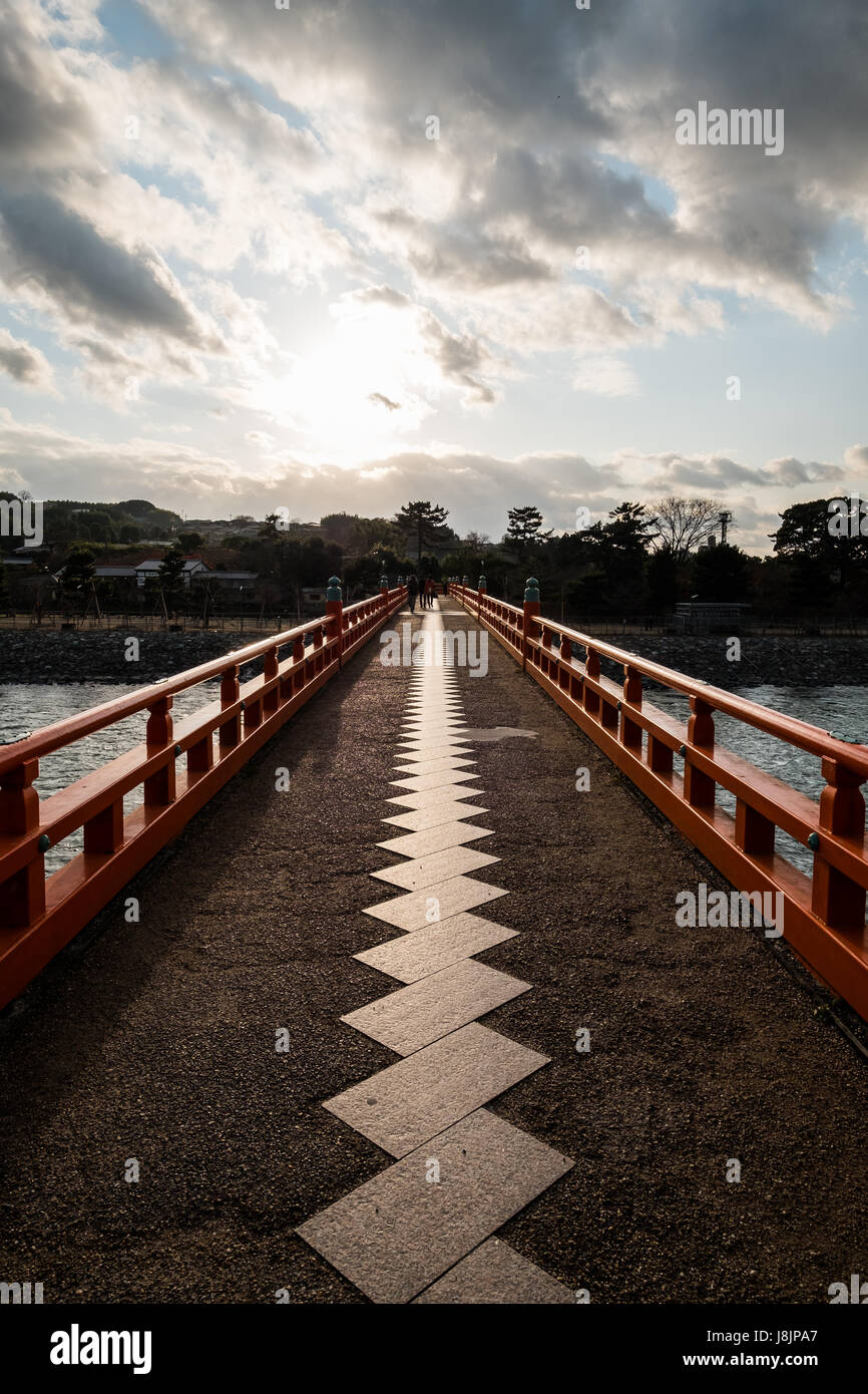 Uji ponte sul fiume Uji in Giappone. Foto Stock
