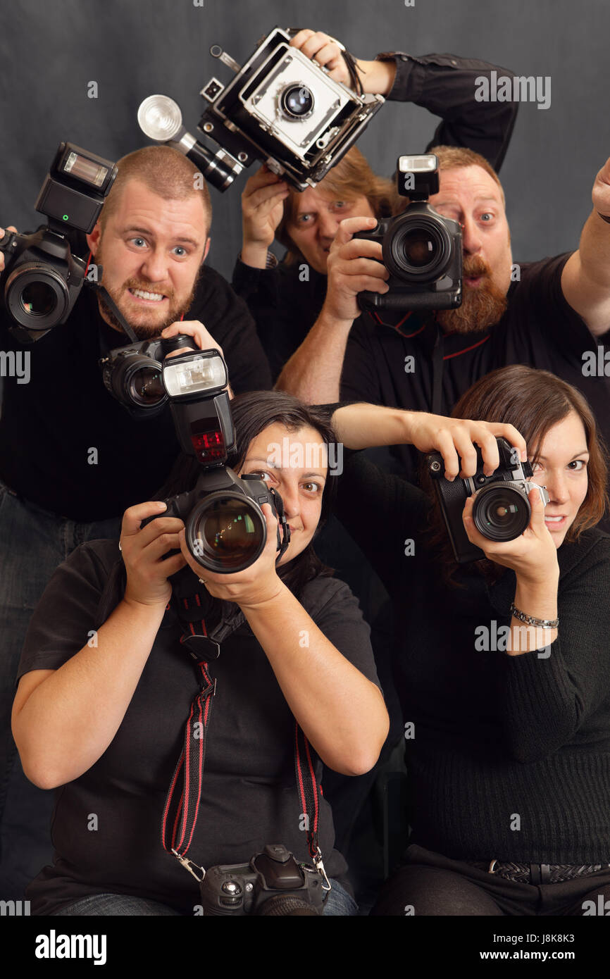 Foto, Fotocamera, fotografo, adulti, adulti, giornalista, gli esseri umani e la tratta di esseri umani, Foto Stock