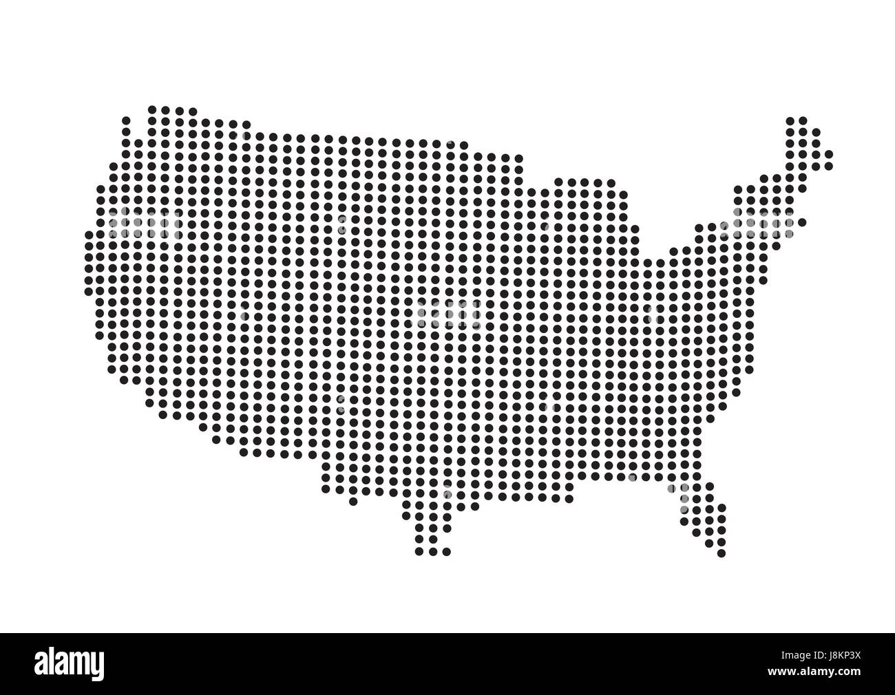 USA mappa illustrazione vettoriale Illustrazione Vettoriale