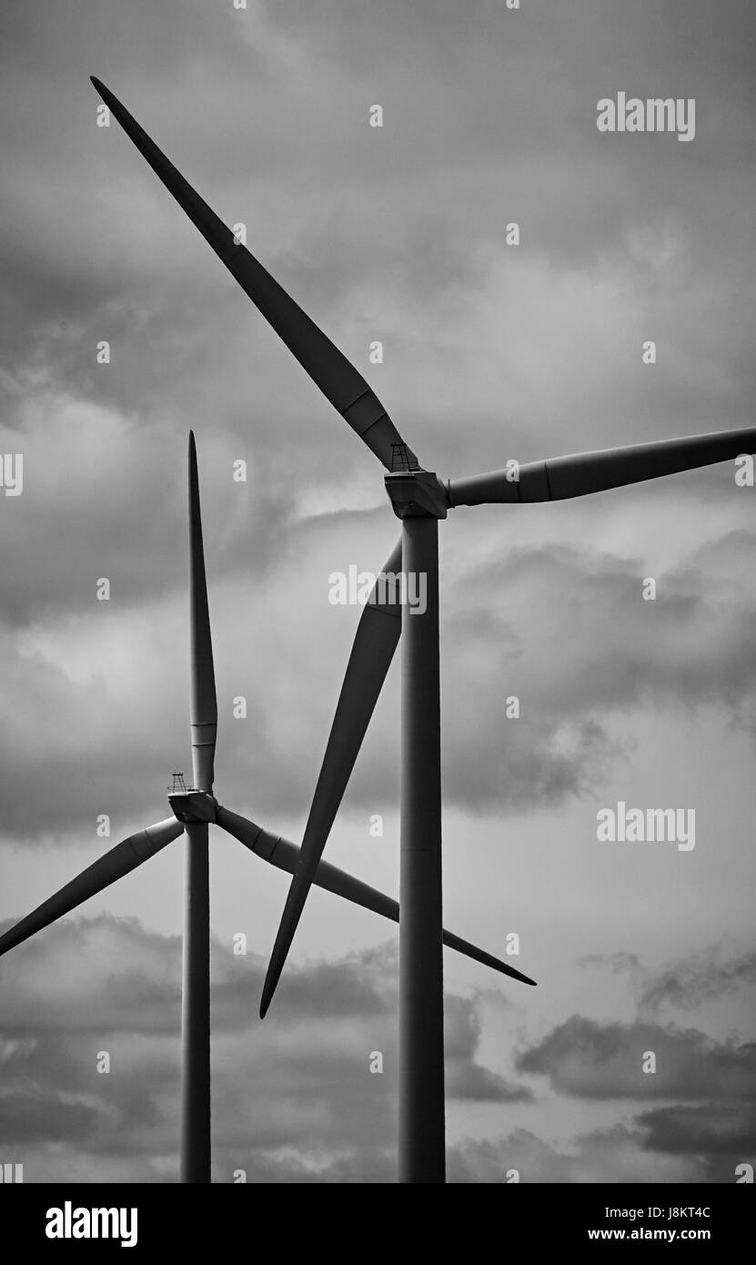 Le turbine eoliche ritratto. Foto Stock