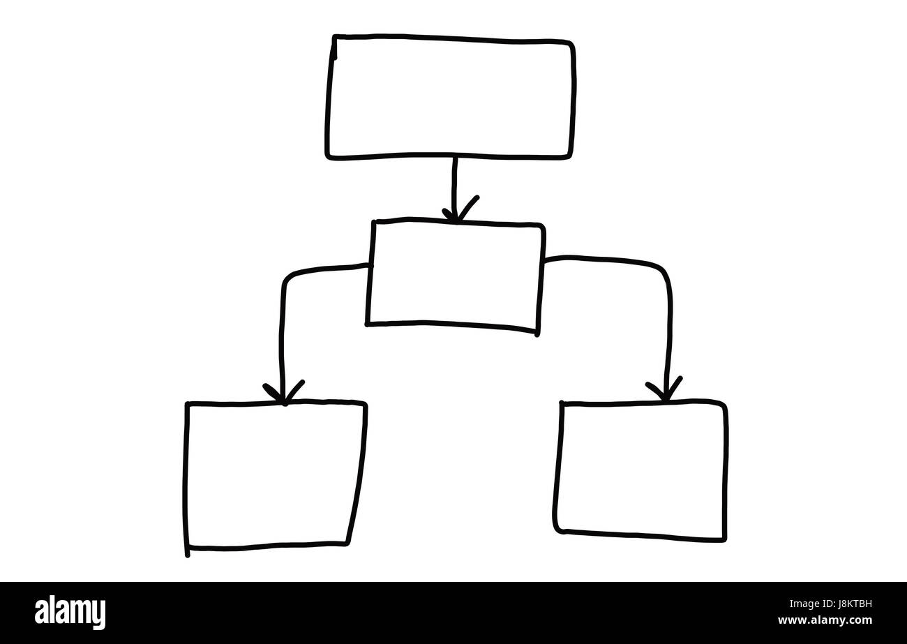 Mano di imprenditore di grafica di disegno a simboli forme geometriche grafico per le informazioni di input concetto su sfondo bianco. Foto Stock