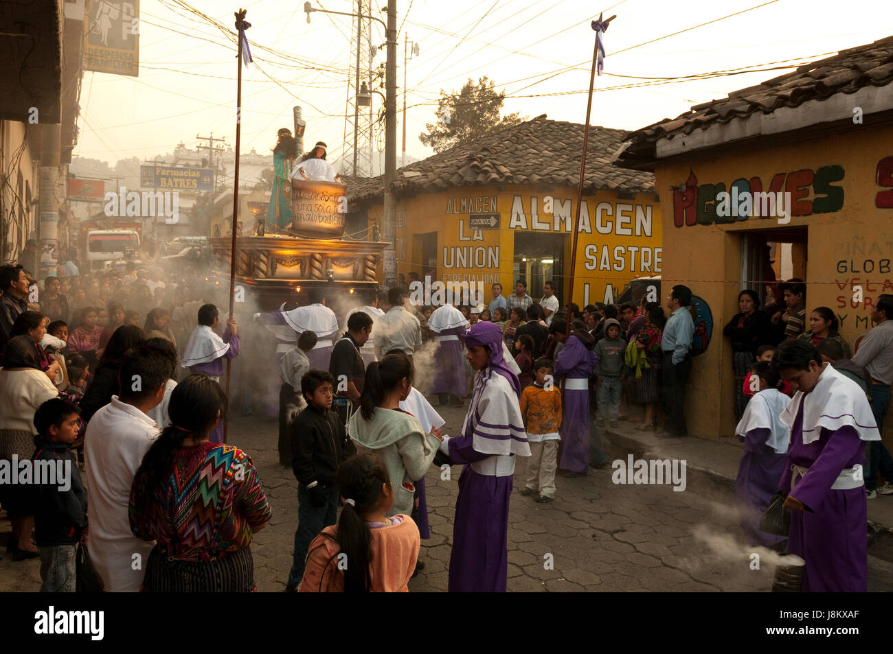 Processione di pasqua, Chichicastenango, Guatemala. Foto Stock