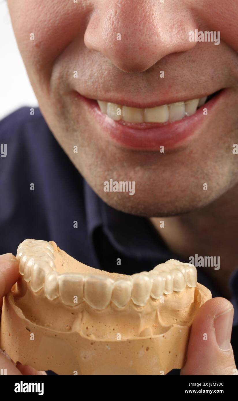 Denti, bit, di assicurazione, di prova, di controllo, di prova, di campione, dentiere, dentale Foto Stock