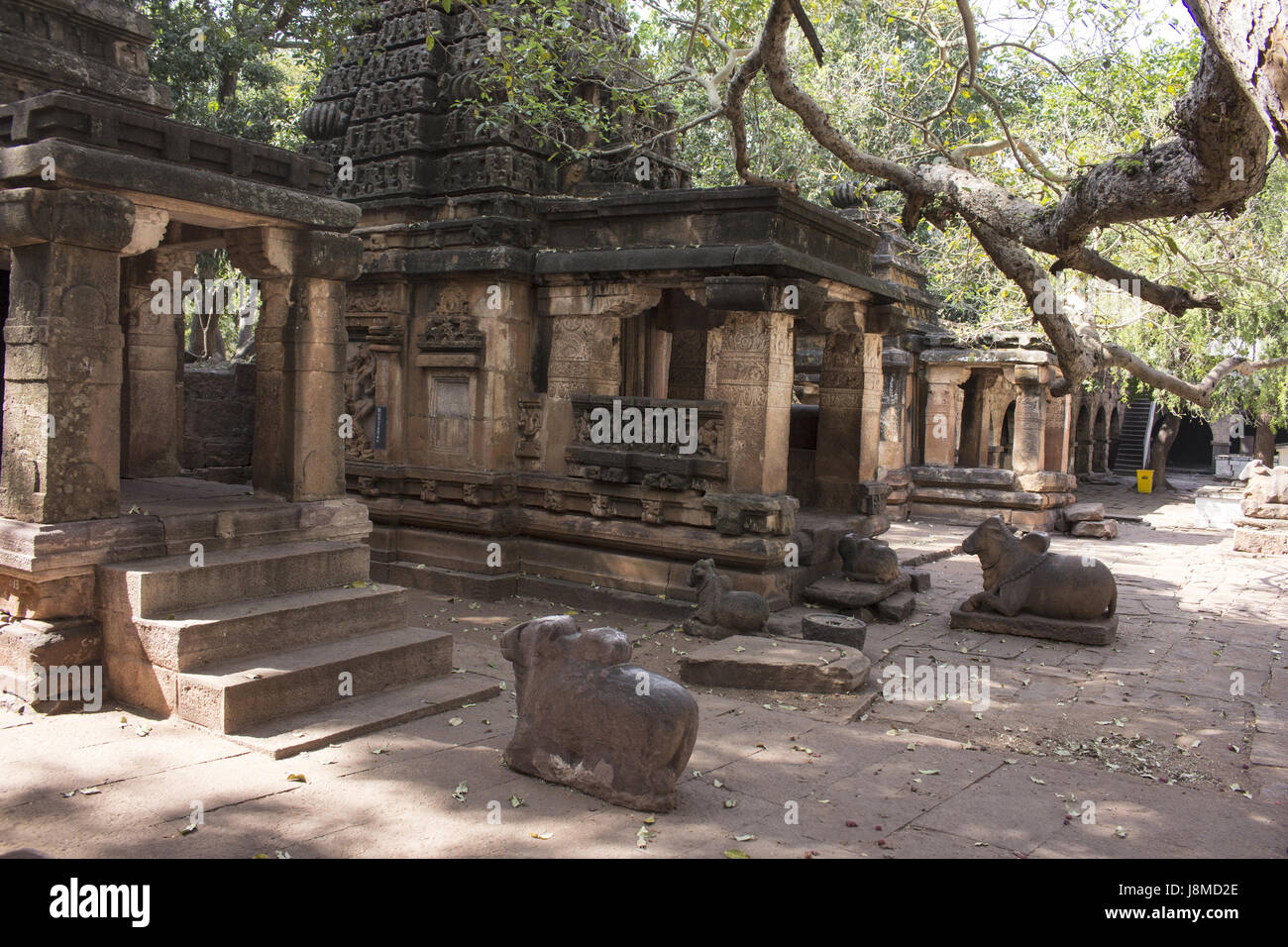 Templi Mahakuta, Badami, Karnataka. Sesto o settimo secolo CE costruito dai primi re della dinastia Chalukya Foto Stock