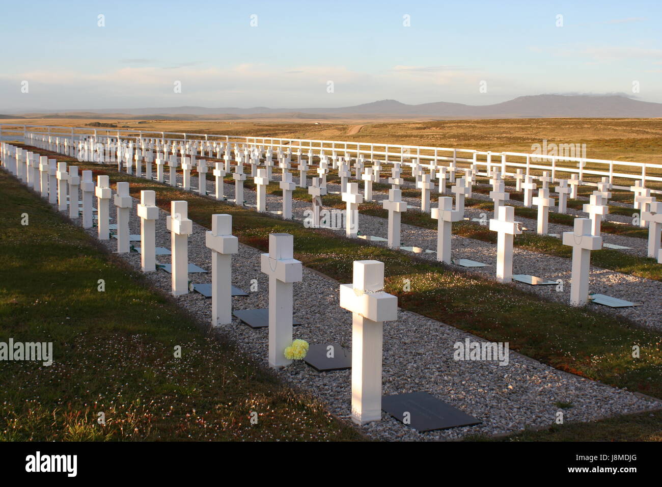 Isole Falkland -= Cimitero argentino Foto Stock