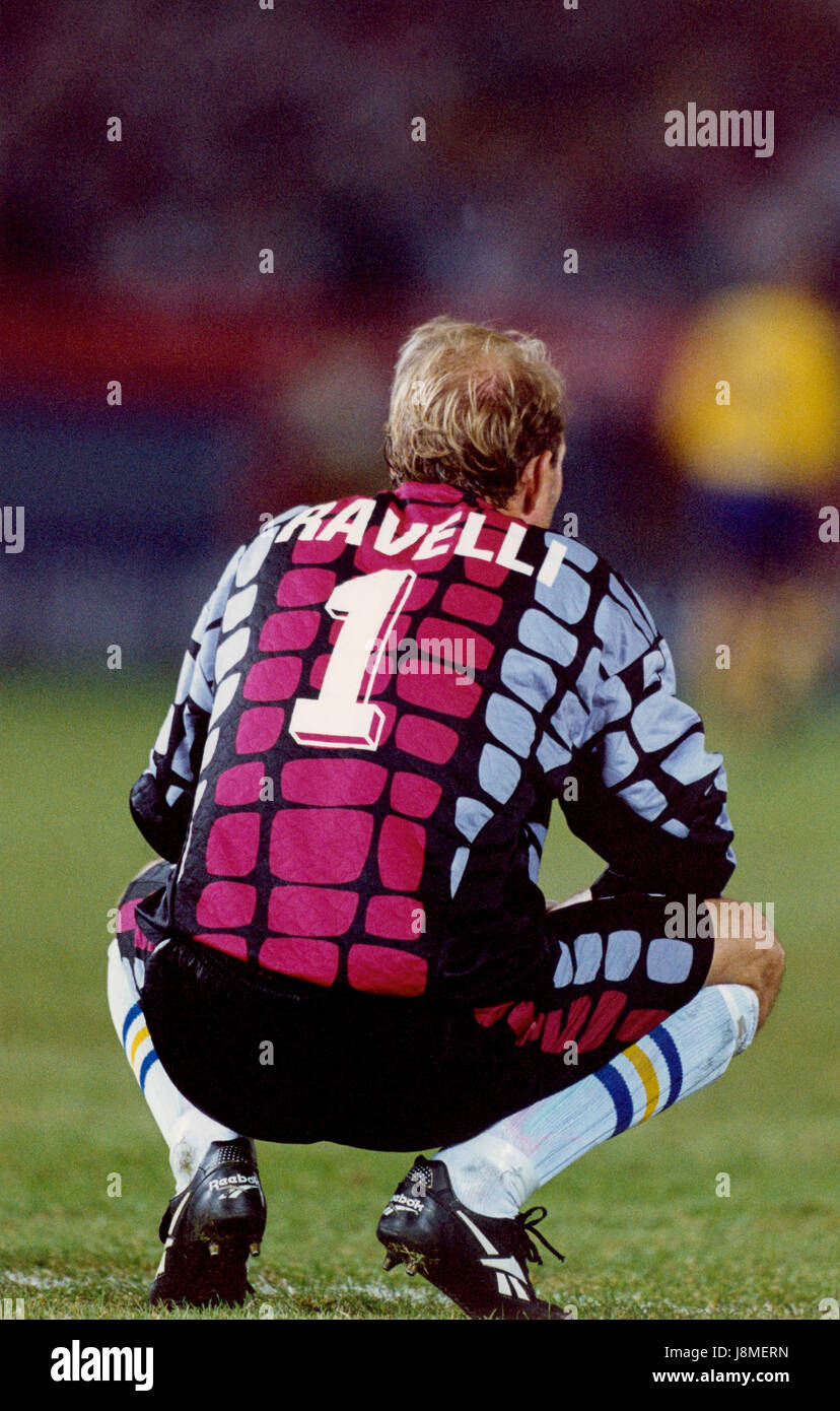 THOMAS RAVELLI goalkeper svedese di calcio nel IFK Göteborg e la nazionale Svedese team 1997 Foto Stock