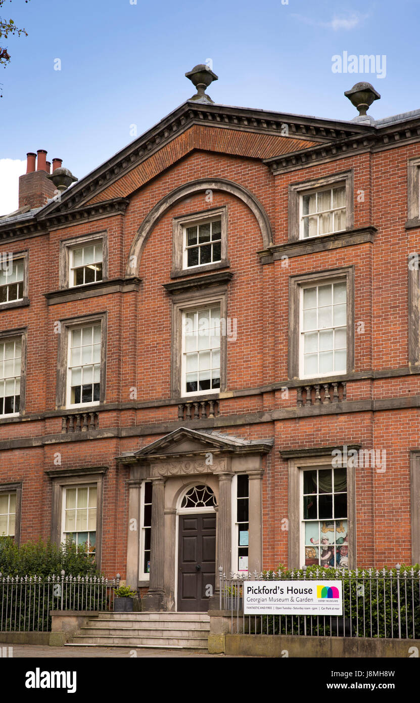 Regno Unito, Inghilterra, Derbyshire, Derby, Friar Gate, Pickford's House Museum, architetto georgiano's house Foto Stock