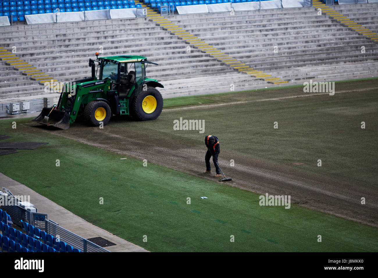 Manchester City Etihad Stadium di passo, riparazione Foto Stock