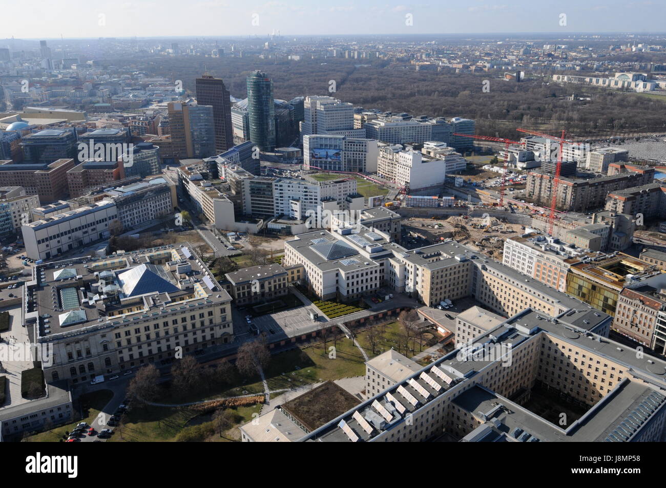 Die Welt palloncino di osservazione offre vista aerea su Berlino (Germania) Foto Stock