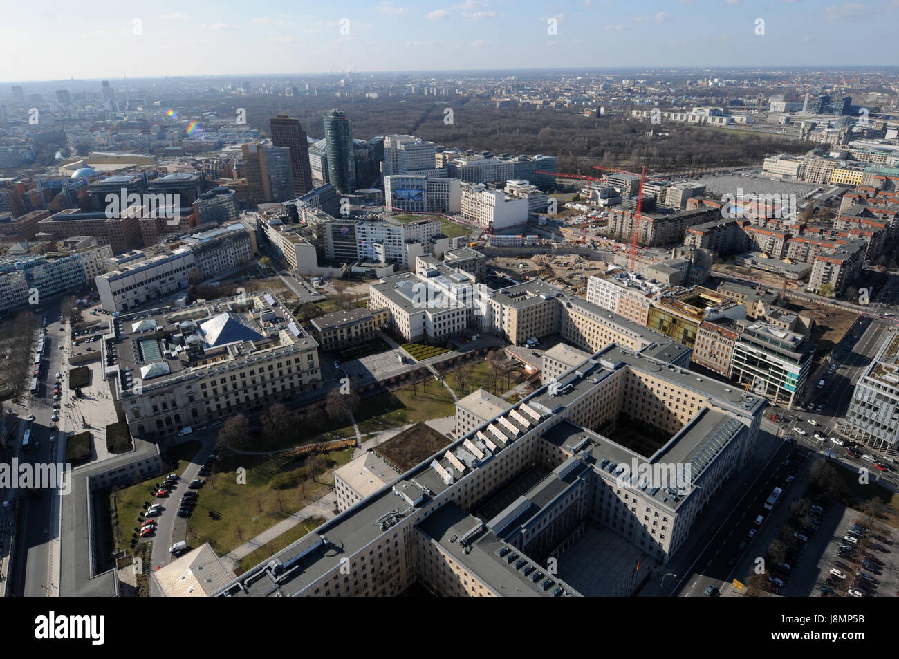 Die Welt palloncino di osservazione offre vista aerea su Berlino (Germania) Foto Stock