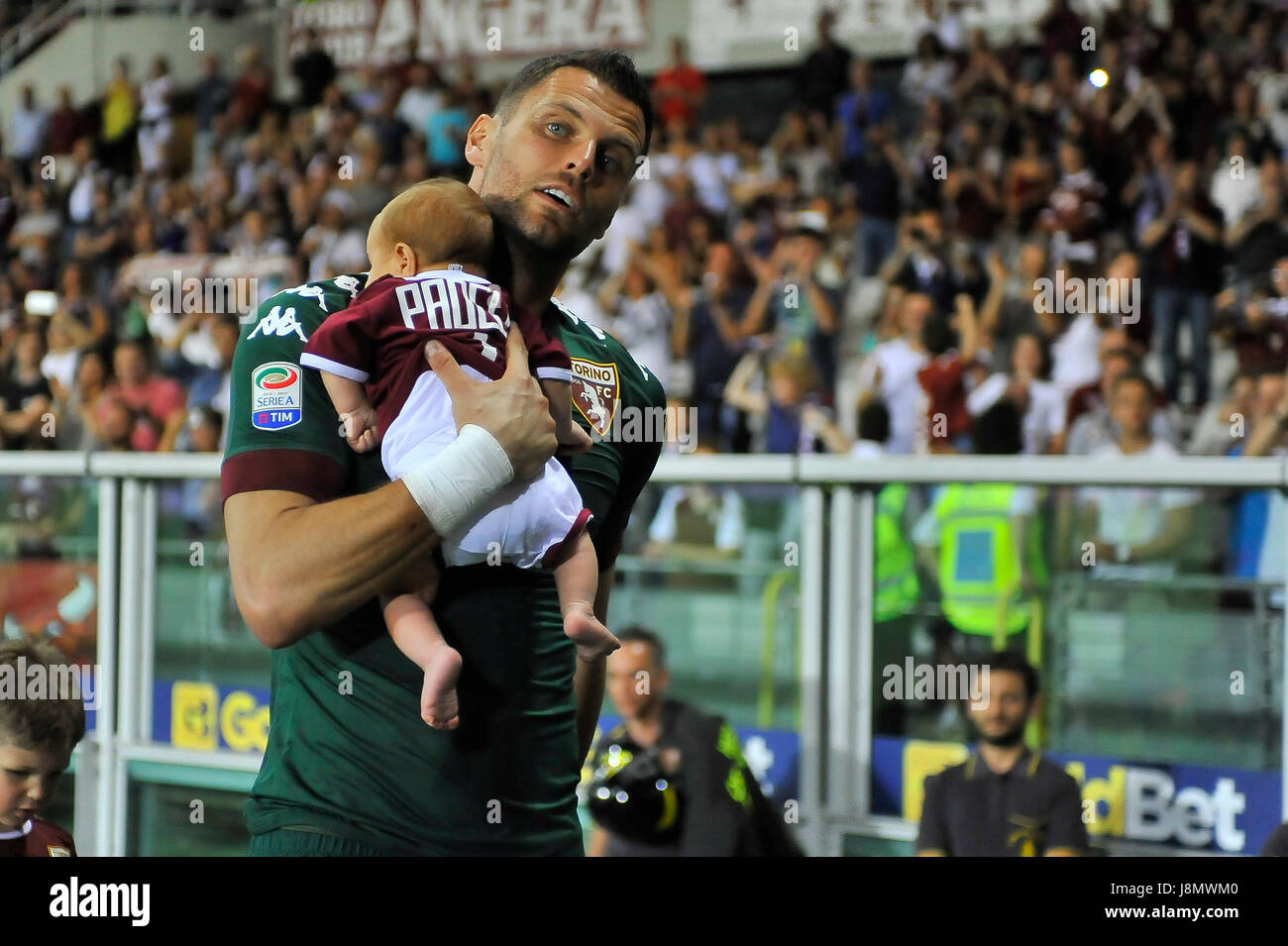 Torino, Italia. 28 Maggio, 2017. Daniele Padelli dopo la partita di Serie A TIM tra Torino FC e Sassuolo presso lo Stadio Olimpico Grande Torino. Il risultato finale della partita è 5-3 . Credito: Fabio Petrosino/Alamy Live News Foto Stock