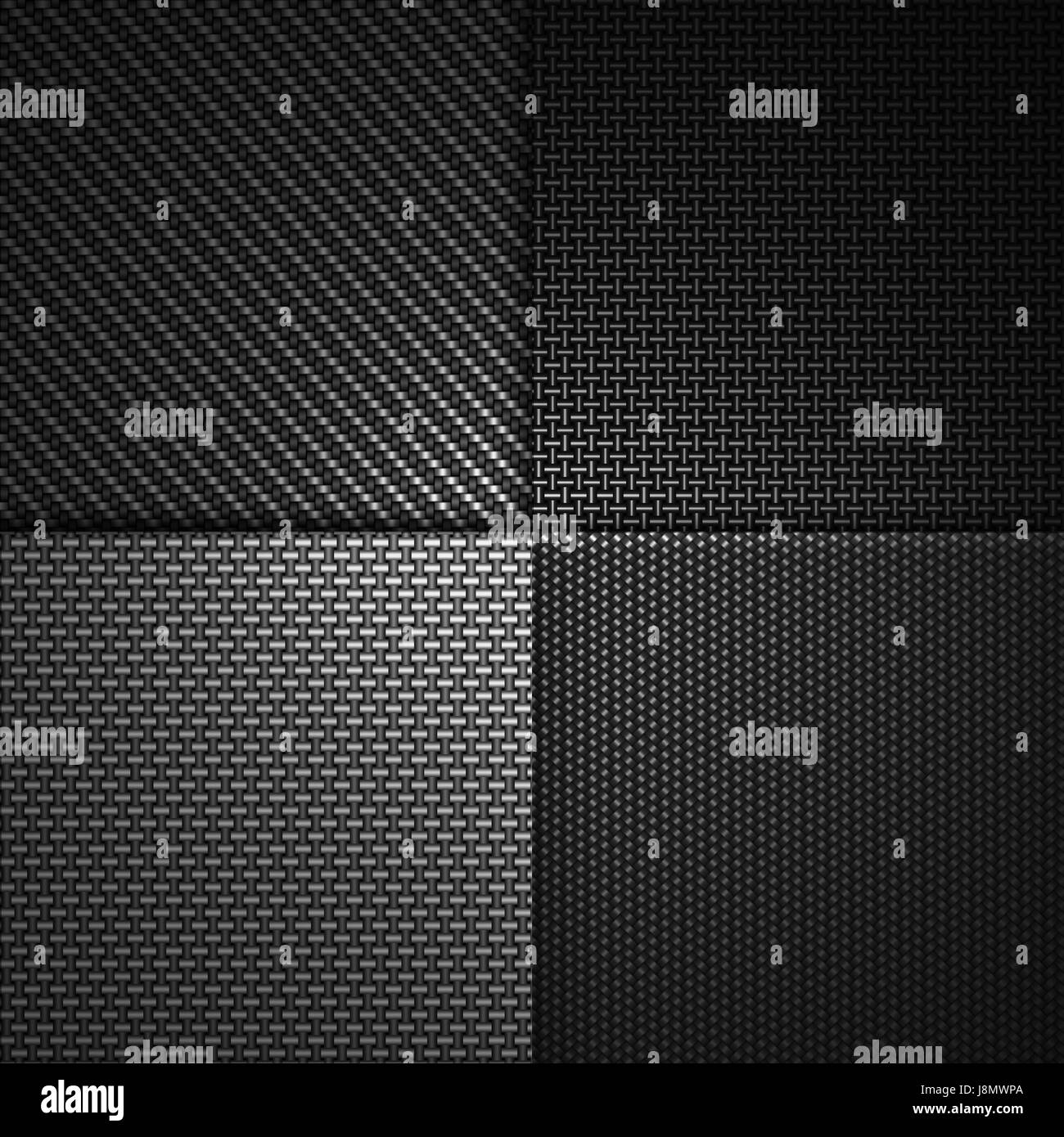 Abstract moderna combinazione di fibra di carbonio nera strutturata di progettazione di materiale per lo sfondo, lo sfondo, graphic design Foto Stock