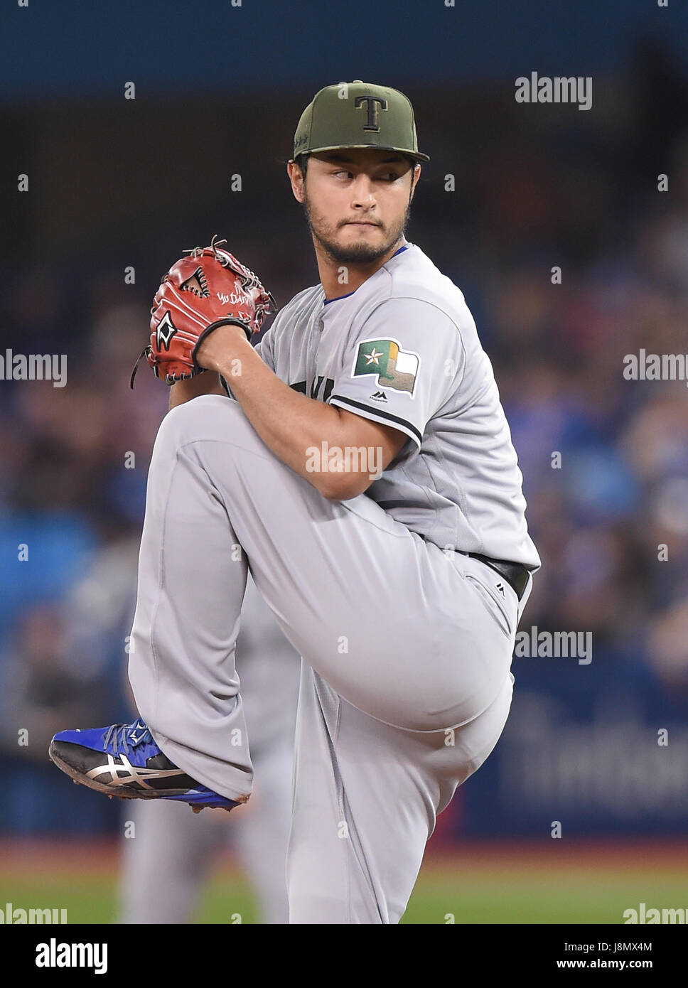 Toronto, Ontario, Canada. 27 Maggio, 2017. Yu Darvish (rangers) MLB : Rangers di Texas a partire lanciatore Yu Darvish piazzole durante il Major League Baseball gioco contro il Toronto Blue Jays di Rogers Centre di Toronto, Ontario, Canada . Credito: AFLO/Alamy Live News Foto Stock