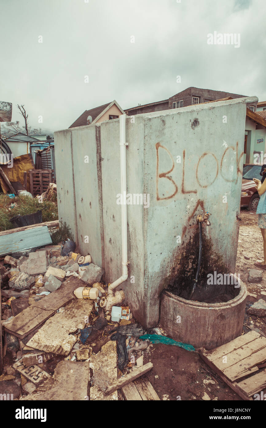 Sud Africa - 30 Gennaio 2015: Tour intorno al Imizamu Yethu Township Houtbay nei pressi di Città del Capo Foto Stock