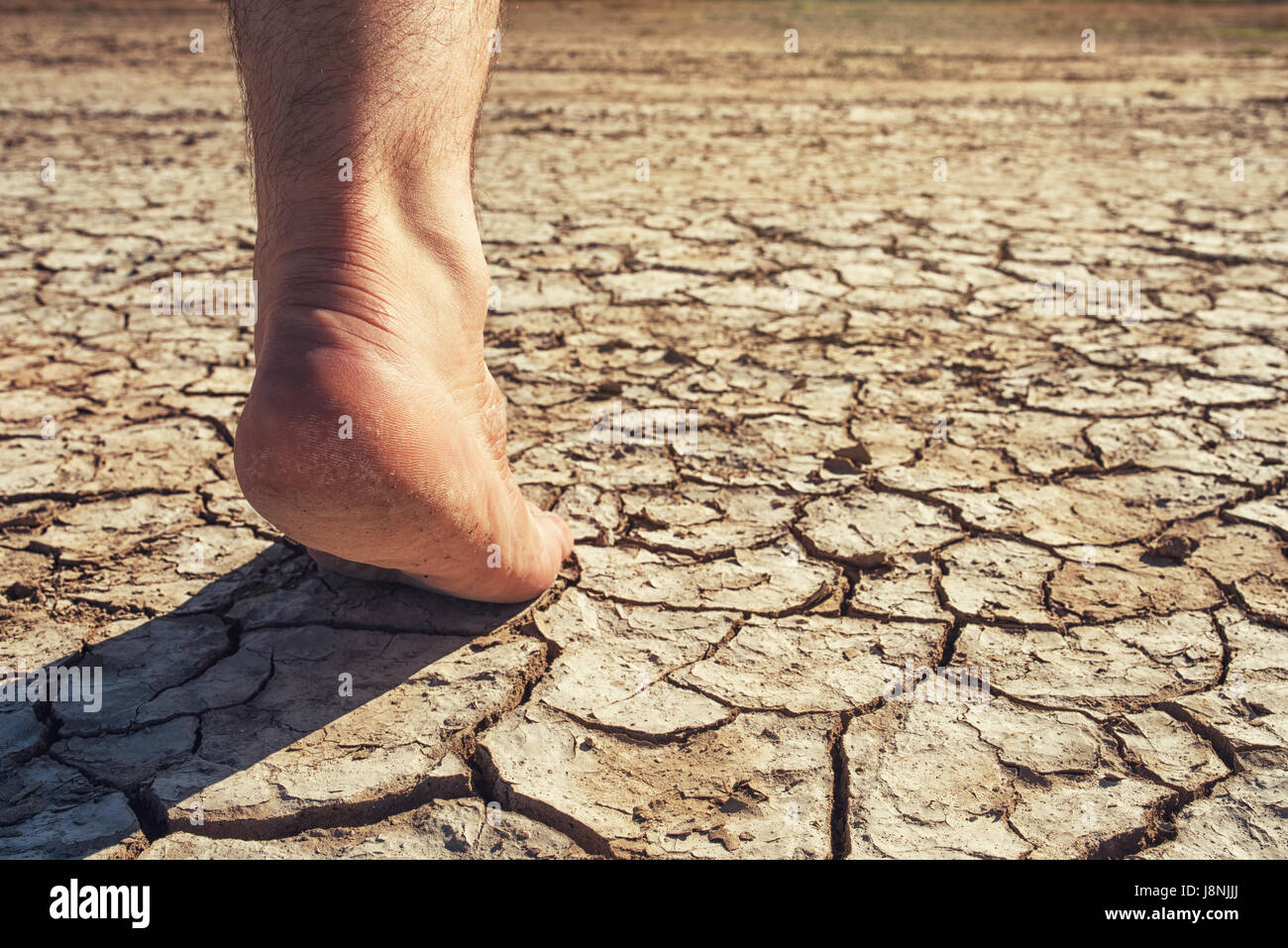 Rotto la siccità del suolo.Il riscaldamento globale concetto. Foto Stock