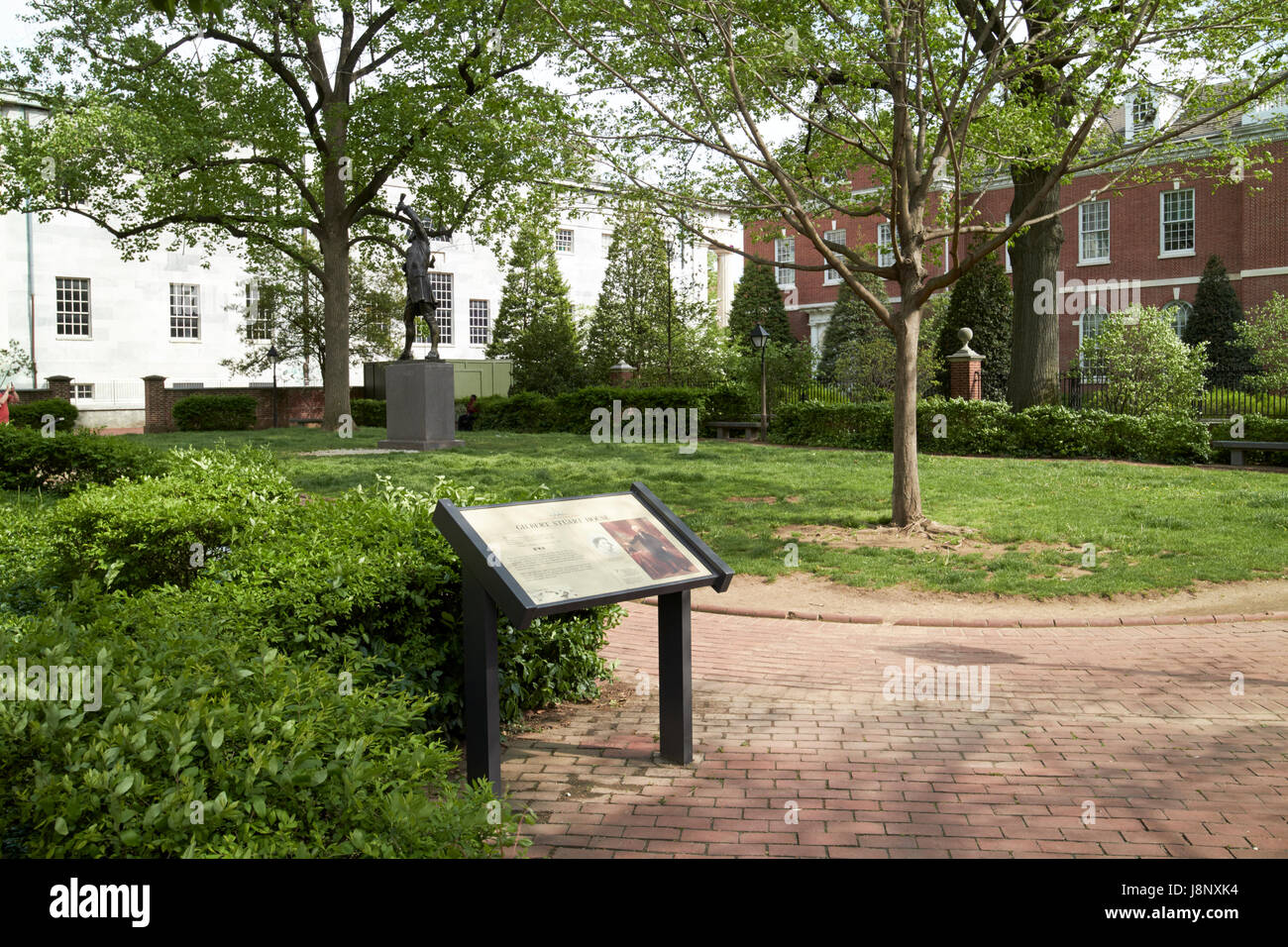 Firmatari il parco giardino Philadelphia STATI UNITI D'AMERICA Foto Stock