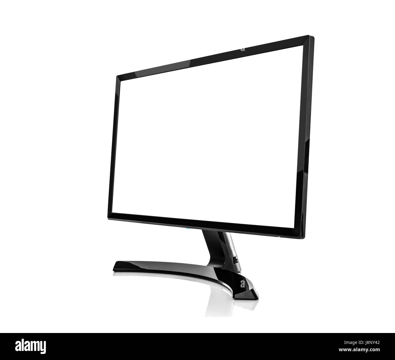 Il monitor di un computer o televisore. Isolato su sfondo bianco. Foto Stock