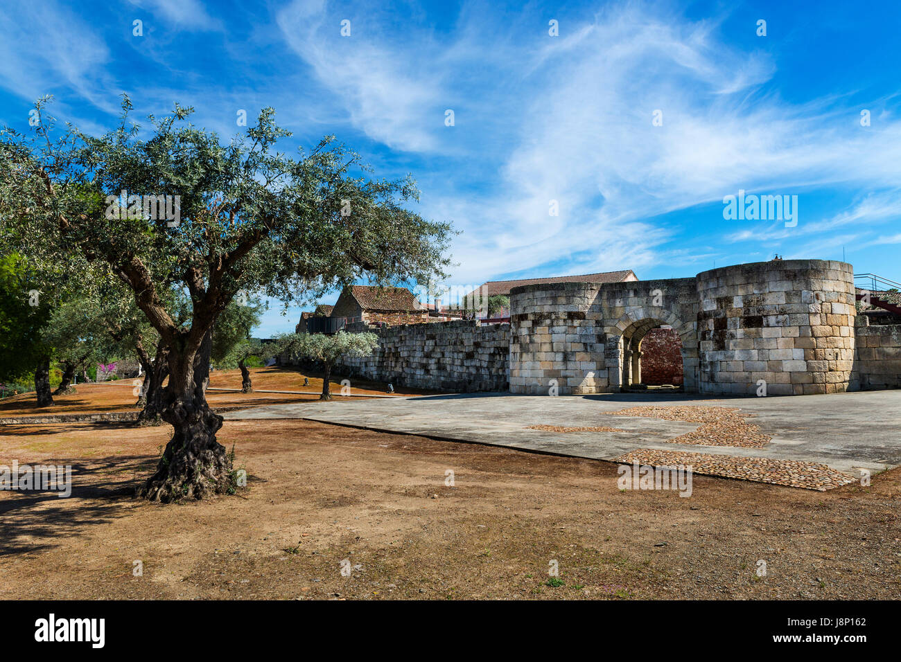 La porta a nord del villaggio storico di Idanha a Velha in Portogallo Foto Stock