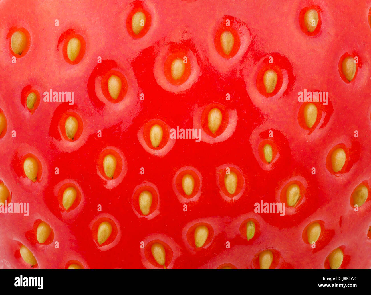 Texture di fragola close-up, macro Foto Stock