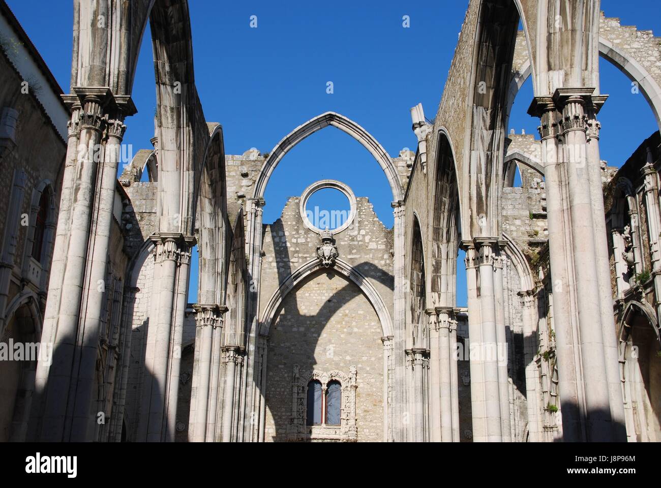 Chiesa, arco, cappella, rovine, convento, blu, viaggi, religione, religiosi, chiesa, Foto Stock