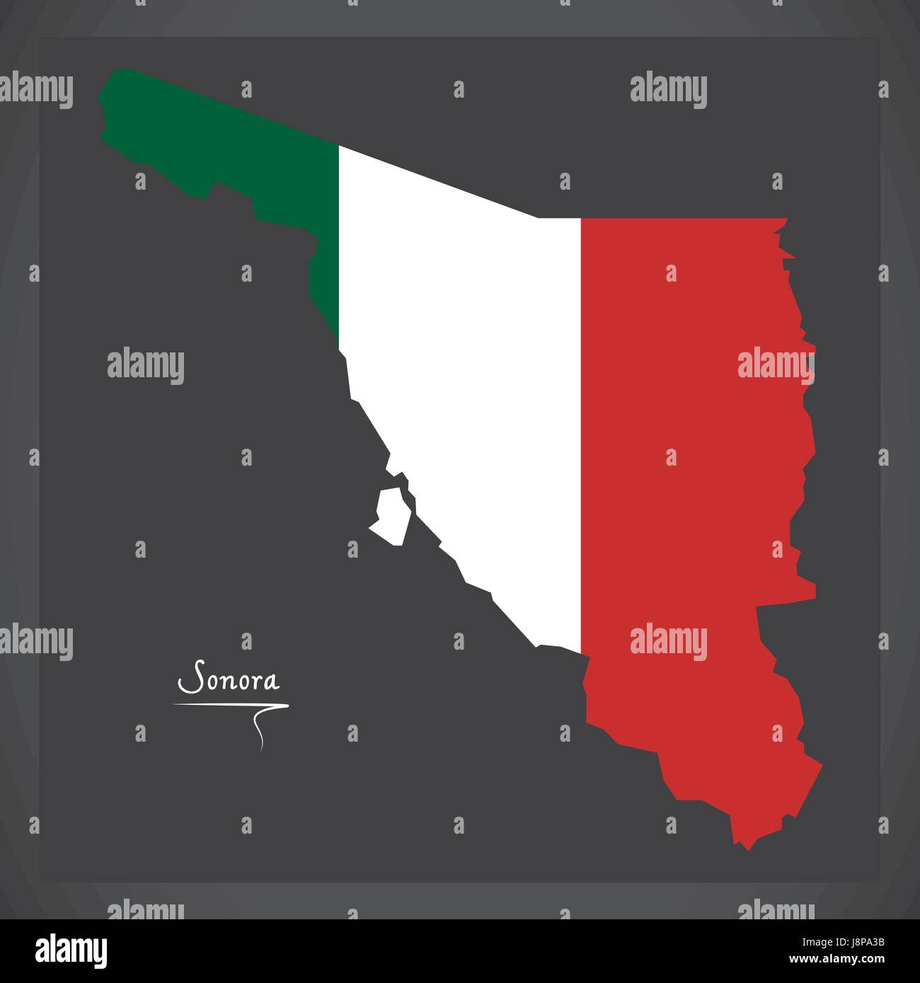 Mappa sonora messicano con bandiera nazionale illustrazione Illustrazione Vettoriale