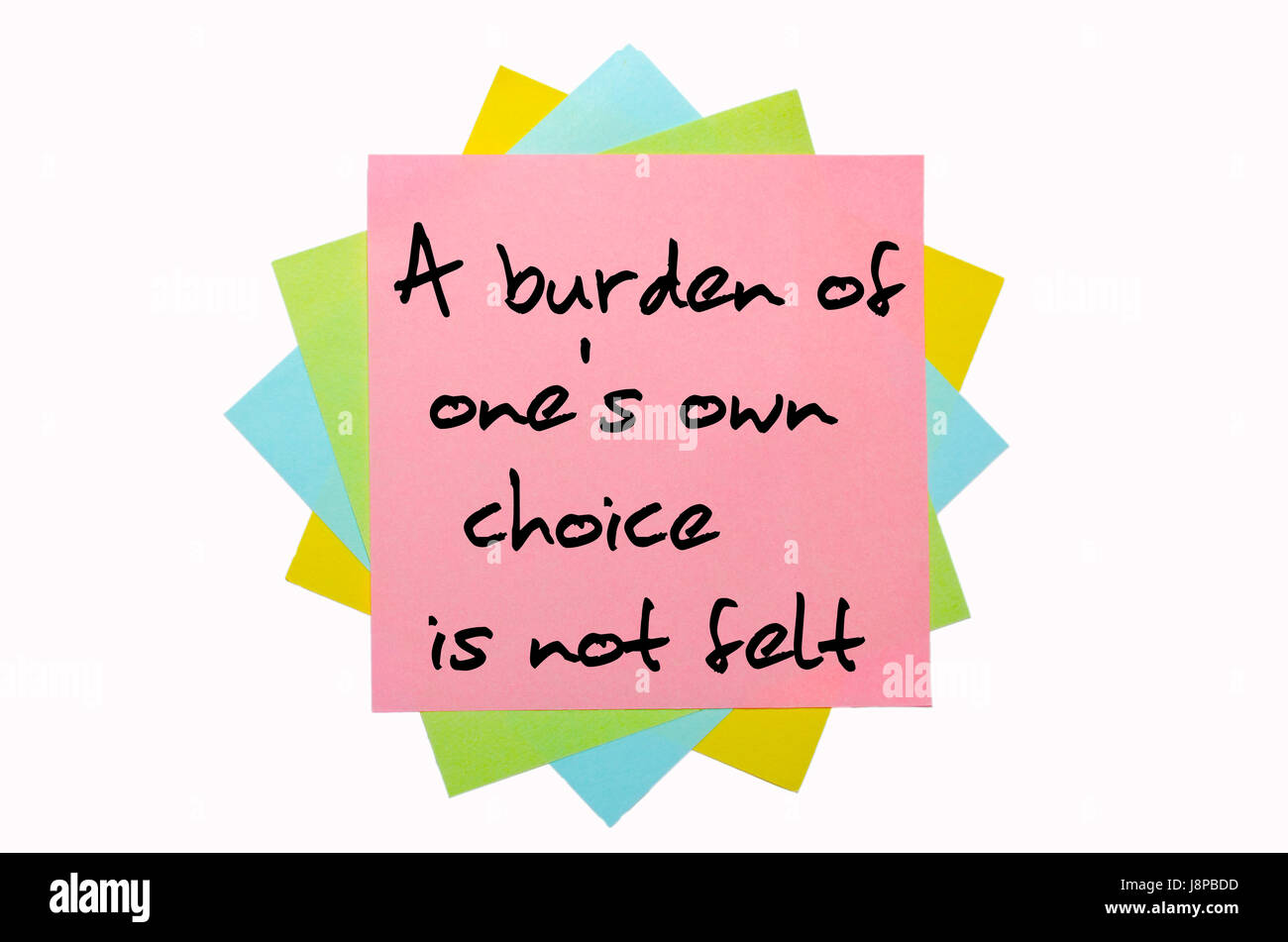 Nota, memo, colore, saggio, attento, avviso friendly, teachably, conciso Foto Stock