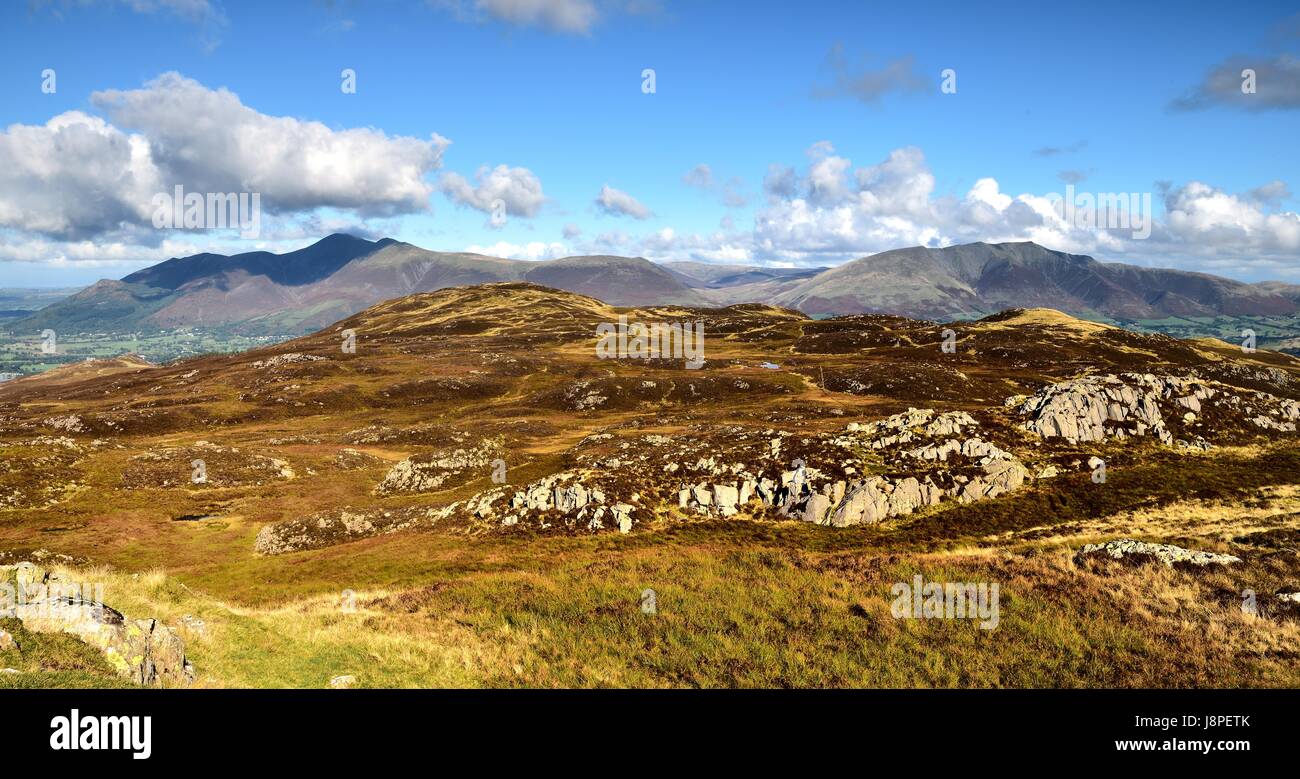 Skiddaw fells oltre Bleaberry cadde Foto Stock