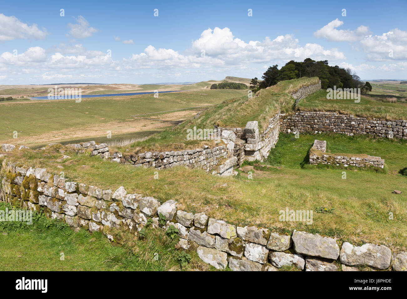 Milecastle 37 parete di Adriano Foto Stock