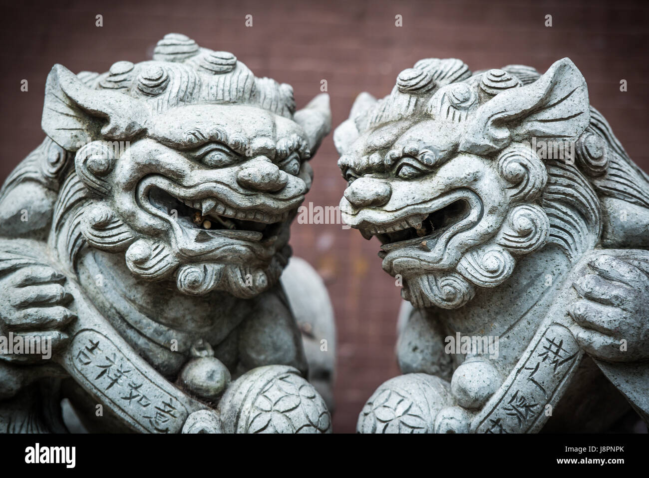 Custode cinese i lions di Hong Kong Foto Stock